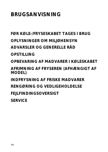 Brugsanvisning Bauknecht KGA 355 OPTIMA IN Køle-fryseskab