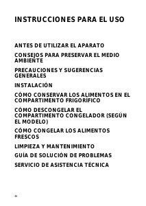 Manual de uso Bauknecht KGA 355 OPTIMA IN Frigorífico combinado
