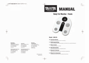 Manuale Tanita UM-076 Bilancia