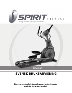 Bruksanvisning Spirit Fitness CE800 Crosstrainer
