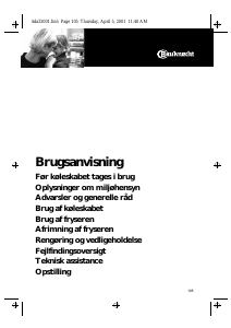 Brugsanvisning Bauknecht KGEA 3300/2 Køle-fryseskab