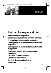 Manual de uso Bauknecht KGEA 3300/2 Frigorífico combinado