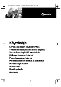 Käyttöohje Bauknecht KGEA 3300/2 Jääkaappipakastin