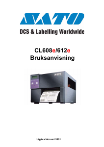 Bruksanvisning SATO CL612e Etikettskrivare