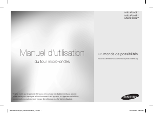 Mode d’emploi Samsung MS23F301ELW Micro-onde