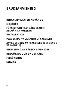 Bruksanvisning Bauknecht KGEA 355 OPTIMA IN Kyl-frys