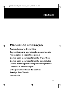 Manual Bauknecht KGEA 3600 SI Frigorífico combinado
