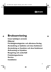Bruksanvisning Bauknecht KGEA 3600 SI Kyl-frys