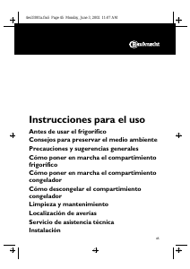 Manual de uso Bauknecht KGEA 3600/3 Frigorífico combinado