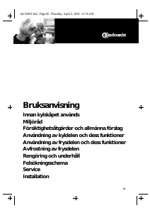Bruksanvisning Bauknecht KGEA 3900/2 Kyl-frys