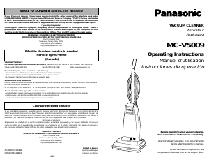 Manual Panasonic MC-V5009 Vacuum Cleaner