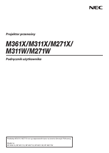 Instrukcja NEC M361X Projektor
