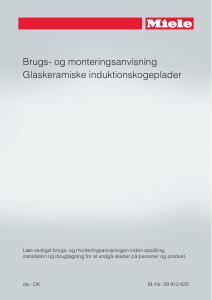 Brugsanvisning Miele KM 6306 Kogesektion