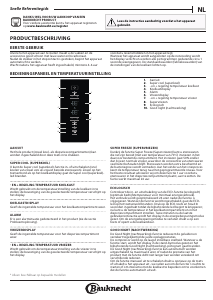 Handleiding Bauknecht KGN 1830D IN Koel-vries combinatie