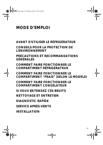 Mode d’emploi Bauknecht KGNA 3601 Réfrigérateur combiné