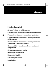 Mode d’emploi Bauknecht KGNB 3500/1 Réfrigérateur combiné