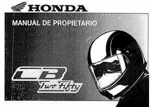 Manual de uso Honda CB 250 Two Fifty (2002) Motocicleta
