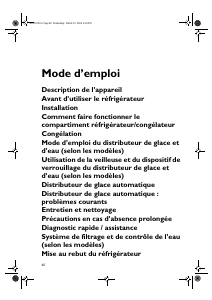 Mode d’emploi Bauknecht KSN 530 IN Réfrigérateur combiné