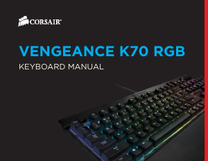 Handleiding Corsair Vengeance K70 RGB Toetsenbord