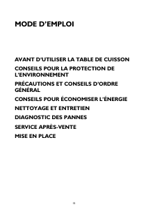 Mode d’emploi Bauknecht EGZ 3401-1 IN Table de cuisson