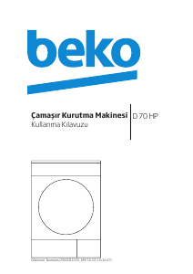 Kullanım kılavuzu BEKO D 70 HP Kurutma makinesi