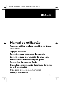 Manual Bauknecht EKD 5470-1 IN Placa
