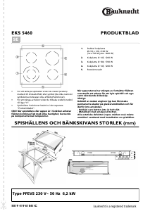 Bruksanvisning Bauknecht EKS 5460-1 IN Häll
