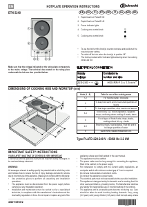 Handleiding Bauknecht ETN 5240 IN Kookplaat