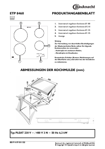 Bedienungsanleitung Bauknecht ETP 8460/IN Kochfeld