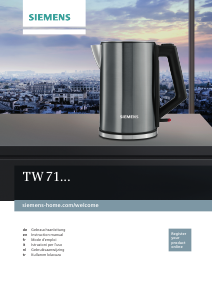 Mode d’emploi Siemens TW71005 Bouilloire