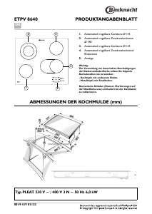 Bedienungsanleitung Bauknecht ETPV 8640/IN Kochfeld