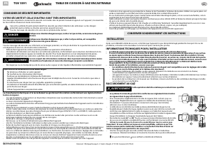 Mode d’emploi Bauknecht TGV 5591 SW Table de cuisson