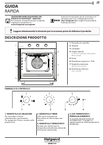 Manuale Hotpoint 3AF 534 H IX HA Forno