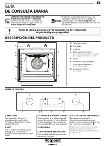 Manual de uso Hotpoint FA2 544 JH IX HA Horno