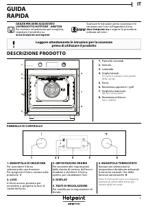 Manuale Hotpoint FA2 544 JH IX HA Forno