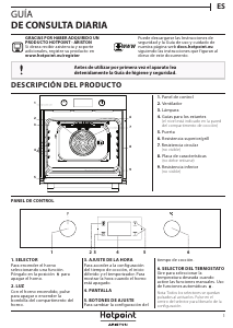 Manual de uso Hotpoint FA2 841 JH IX HA Horno