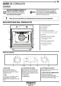 Manual de uso Hotpoint FA2 844 H IX HA Horno