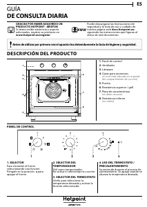 Manual de uso Hotpoint FA3 530 H BL HA Horno