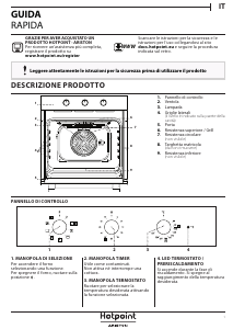 Manuale Hotpoint FA4 834 H IX HA Forno