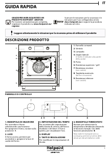 Manuale Hotpoint FA5 841 JH BLG HA Forno