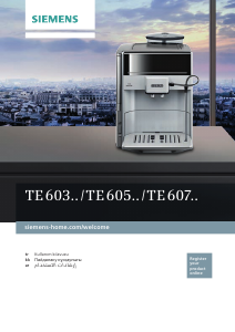 Kullanım kılavuzu Siemens TE603201RW Espresso makinesi