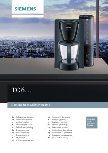 Bedienungsanleitung Siemens TC60301 Kaffeemaschine