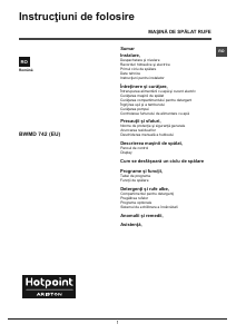 Manual Hotpoint BWMD 742 (EU) Mașină de spălat