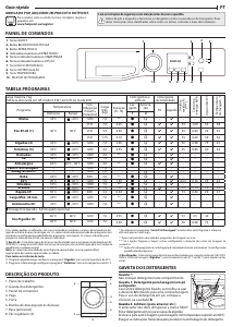 Manual Hotpoint NS 722U WK SPT N Máquina de lavar roupa