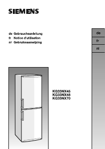 Handleiding Siemens KG33NX48 Koel-vries combinatie