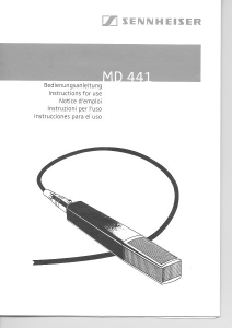 Manual de uso Sennheiser MD 441-U Micrófono