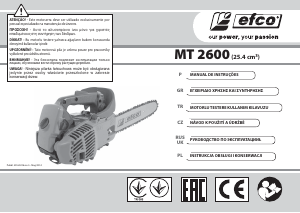 Kullanım kılavuzu Efco MT 2600 Motorlu testere