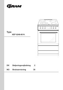 Brugsanvisning Gram KEP 6246-60 N Komfur