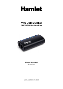 Handleiding Hamlet HV92USB2 Modem