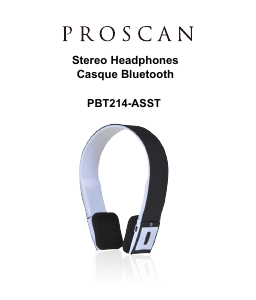 Handleiding Proscan PBT214-ASST Koptelefoon
